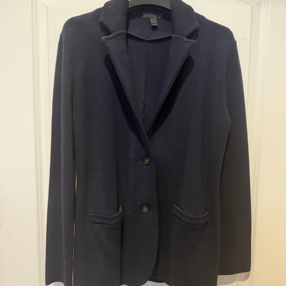 J Crew : knit sweater blazer : size small